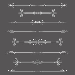set of calligraphic design elements and page decor.