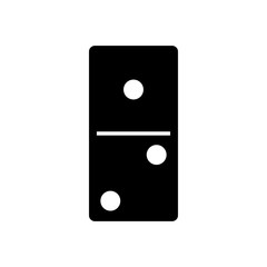 Black domino icon. gaming item,isolated on white background