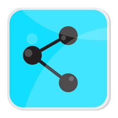 Isolated web button with a network symbol, Vector illustration