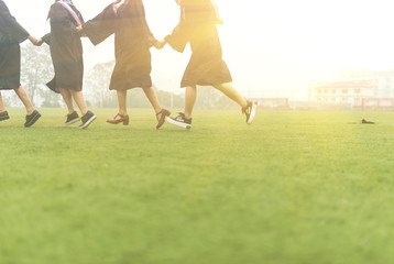 Fototapeta premium Grassland running of Chinese College Students