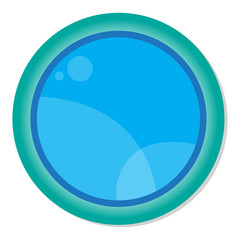 Isolated empty web button on a white background, Vector illustration