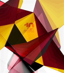 Fototapeta premium Low poly geometric 3d shape background