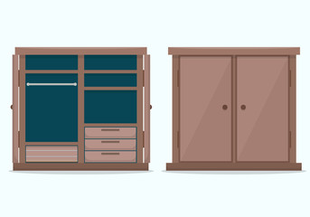 Closed cloths wardrobe.