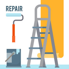 Room repair in home.