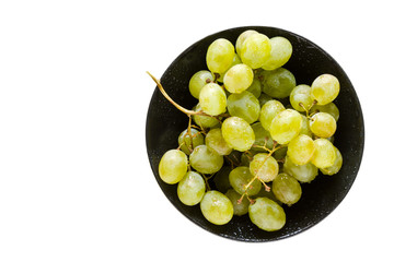 white grapes in bowl
