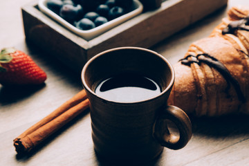 rustic morning coffee