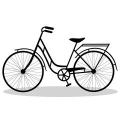 Fototapeta na wymiar Bicycle isolated on a white background.