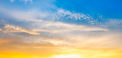 sunset sky in twilight time for background design