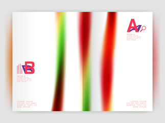 Fototapeta premium Blurred wave line. Business annual report abstract background