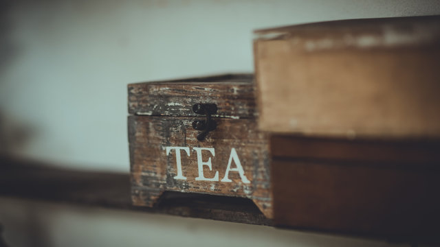 Wooden Tea Storage Chest Box