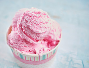 Pink ice cream