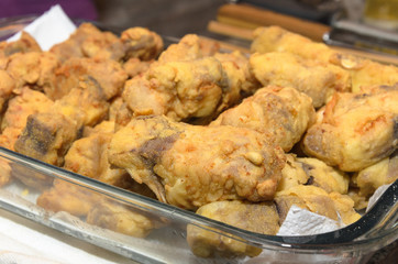 Pintado fish fried and breaded