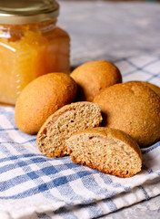 sweet cookies with jam