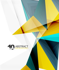 3d triangle polygonal abstract vector