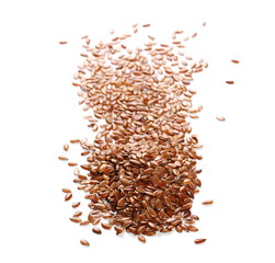 Flaxseed isolated on white background