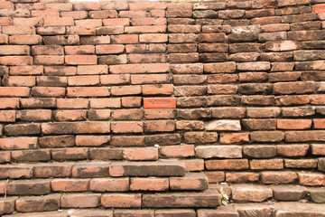 Old brick wall in Changmai  Thailand