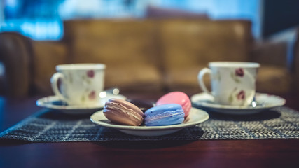 Colorful Macarons With Different Flavors