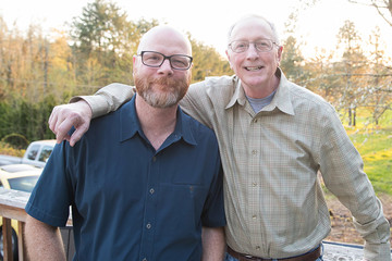 Father and grown son