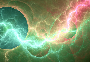 Colorful abstract lightning