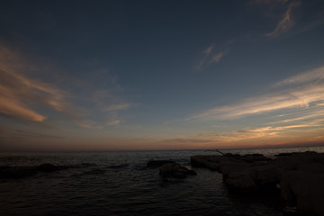 Sunset on the Adriatic  Sea in Croatia, Europe