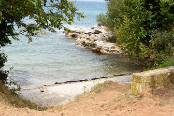 Sea shore of the Adriatic  Sea in Croatia, Europe