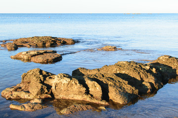 Sea shore of the Adriatic  Sea in Croatia, Europe