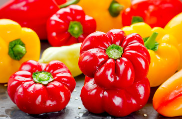 Red and yellow bell pepper