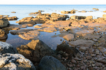 Sea shore of the Adriatic  Sea in Croatia, Europe