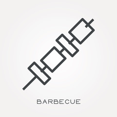Line icon barbecue