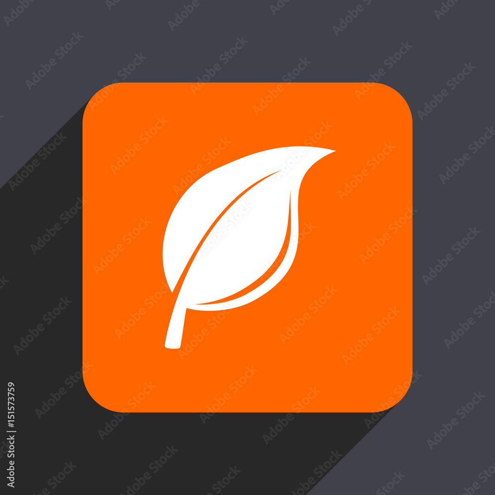 Aufkleber nature orange flat design web icon isolated on gray background