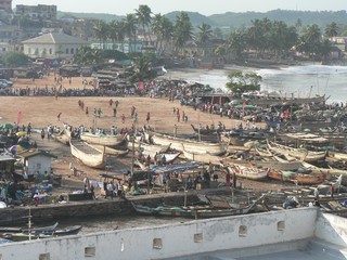 Ein Hafen in Ghana / Afrika