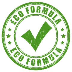 Eco formula green rubber stamp