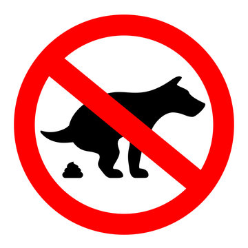 No dogs poop vector sign