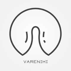 Line icon vareniki