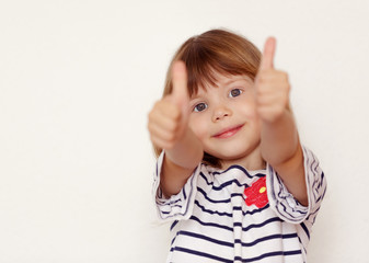 Portrait of small pretty girl