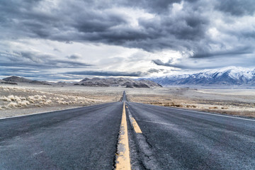 Desert Road near Pyramid Lake, Nevada