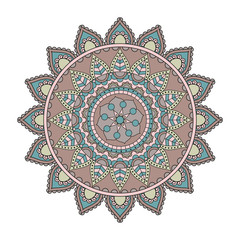Flower Mandalas. Vintage decorative elements. Oriental pattern, vector illustration. Islam, Arabic, Indian, turkish, pakistan, chinese, ottoman motifs