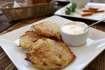 Pancakes with sour cream