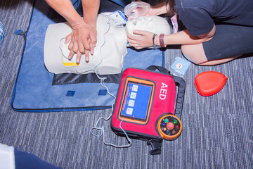 cpr with aed training dummy basic life support course