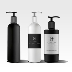 Realistic black bottle