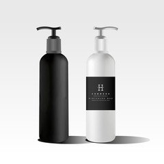 Realistic black bottle