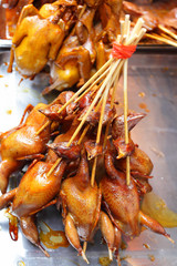 Grilled chicks in Shanghai