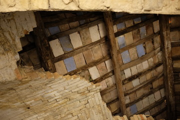 Old tiled ceiling