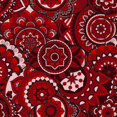 Patchwork pattern. Vintage decorative elements. Hand drawn background. Islam, Arabic, Indian, ottoman motifs. Perfect for printing on fabric or paper.