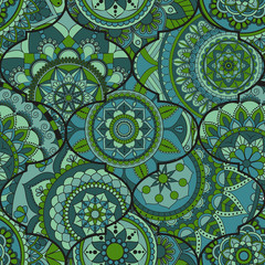 Patchwork pattern. Vintage decorative elements. Hand drawn background. Islam, Arabic, Indian, ottoman motifs. Perfect for printing on fabric or paper.