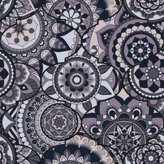 Patchwork pattern. Vintage decorative elements. Hand drawn background. Islam, Arabic, Indian, ottoman motifs. Perfect for printing on fabric or paper.