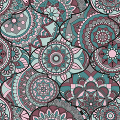 Patchwork pattern. Vintage decorative elements. Hand drawn background. Islam, Arabic, Indian, ottoman motifs. Perfect for printing on fabric or paper.