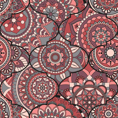 Patchwork pattern. Vintage decorative elements. Hand drawn background. Islam, Arabic, Indian, ottoman motifs. Perfect for printing on fabric or paper.