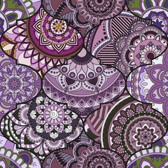 Patchwork pattern. Vintage decorative elements. Hand drawn background. Islam, Arabic, Indian, ottoman motifs. Perfect for printing on fabric or paper.