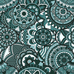 Patchwork pattern. Vintage decorative elements. Hand drawn background. Islam, Arabic, Indian, ottoman motifs. Perfect for printing on fabric or paper.